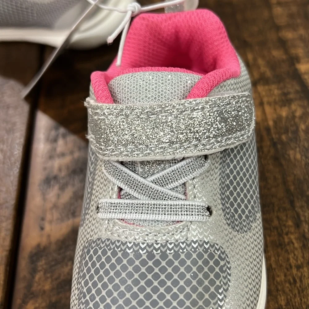 Carters girls silver glitter shoes size 4